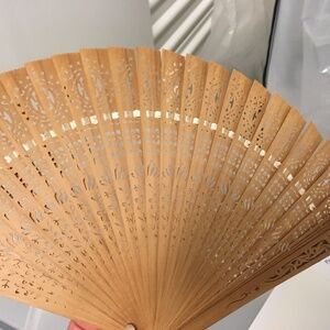 Jub Tai Choon - Antique Expandable Decorative Fan -  Handheld Carved Fan